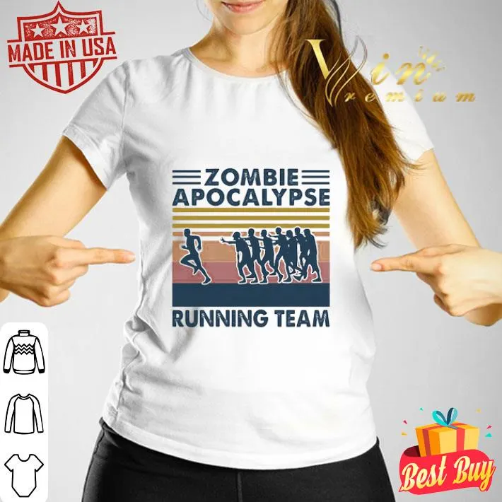 Vintage Zombie Apocalypse Running Team Retro shirt