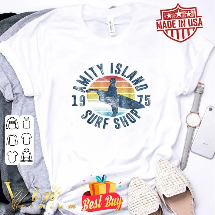Vintage Amity Island Surf Shop 1975 Retro shirt