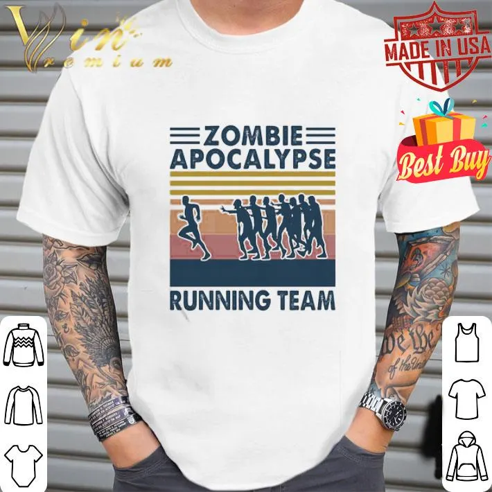 Vintage Zombie Apocalypse Running Team Retro shirt