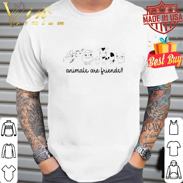 White animals are friends shirt