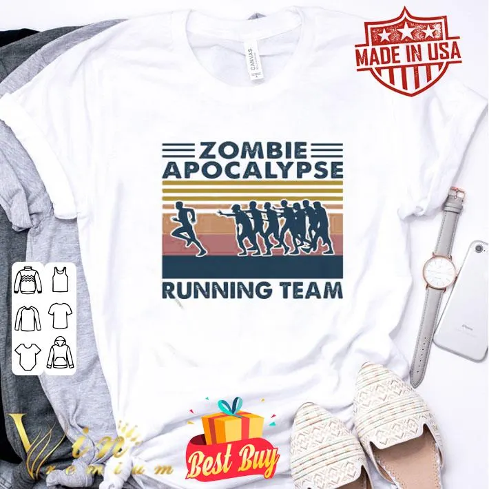 Vintage Zombie Apocalypse Running Team Retro shirt